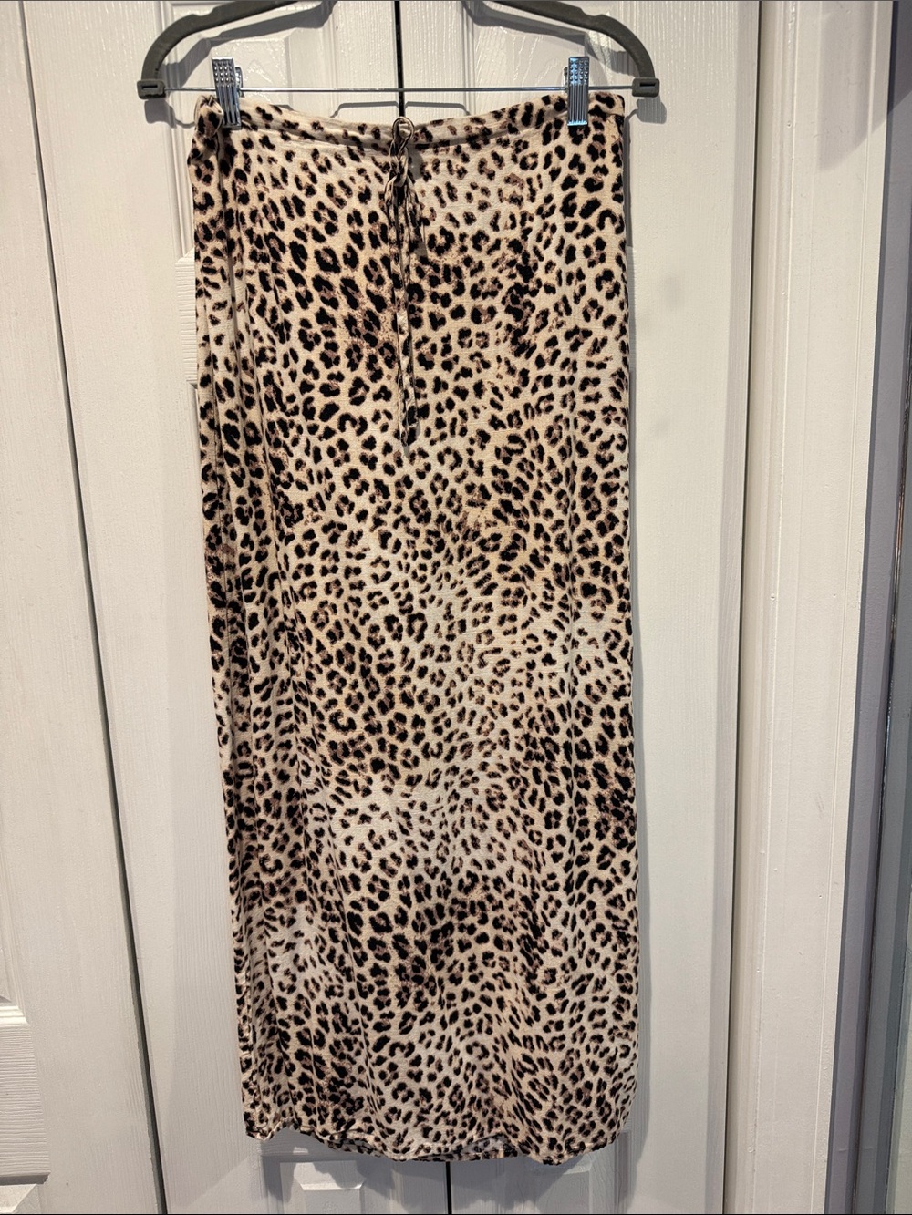 T.J.Maxx Leopard Print Maxi Skirt - Beige and Black